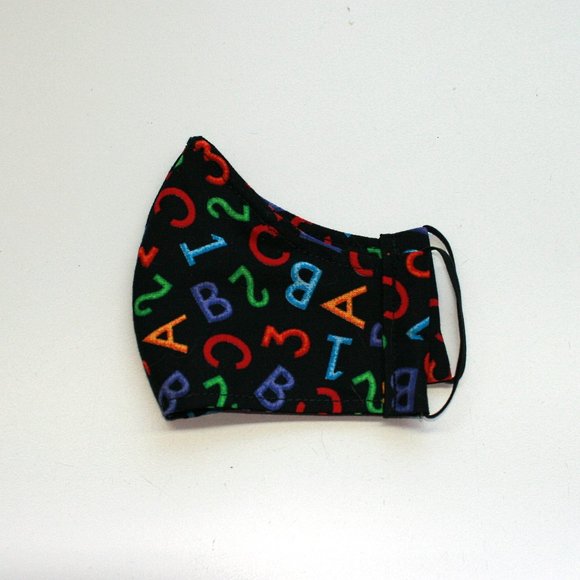 Hand Crafted Other - HANDMADE Kids Alphabet Fabric Face Mask Shield